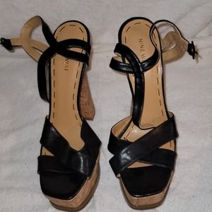 Black nine west platform